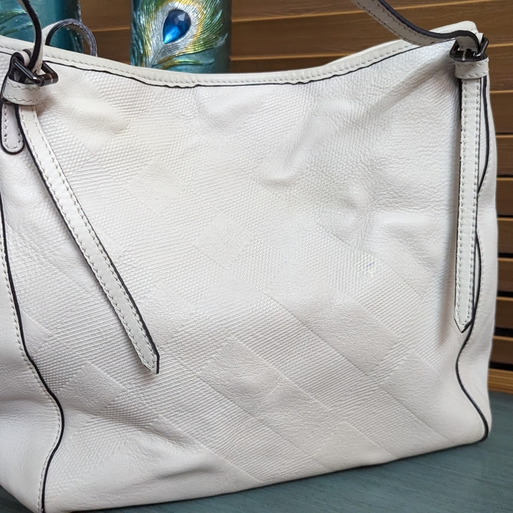 Burberry " Canterbury" embossed tote bag ** black, white available